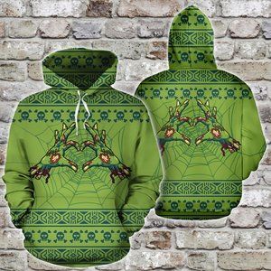 Zombie love hand happy halloween hoodie 3d